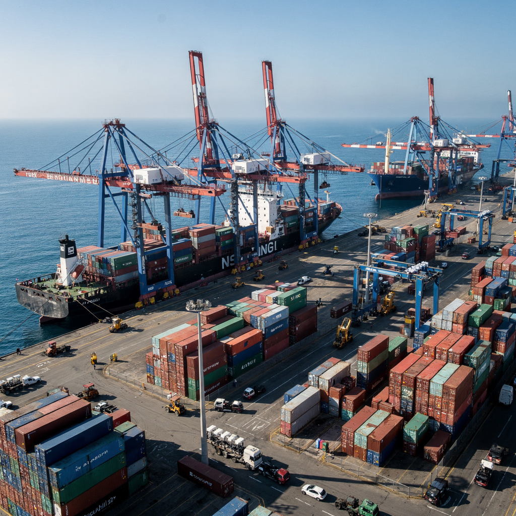 Deepsea port AI-driven container placement strategies