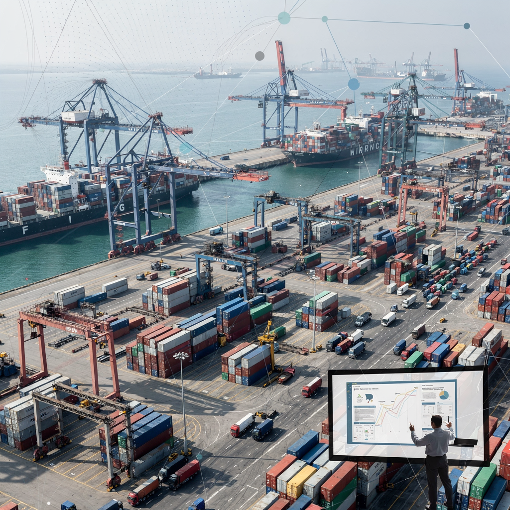 Enterprise simulation tools for port and terminal logistics
