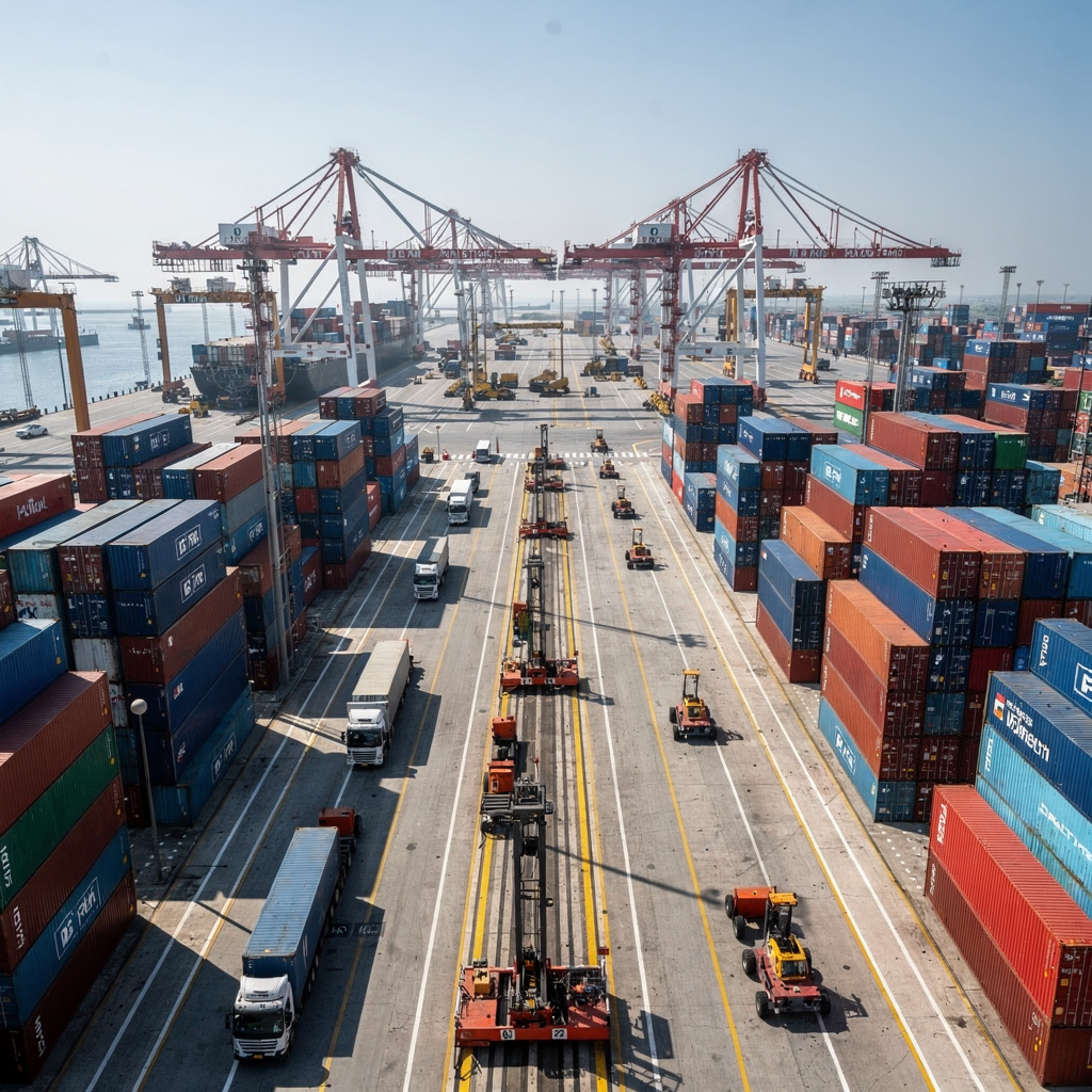 Integrated scheduling optimisation for container terminals