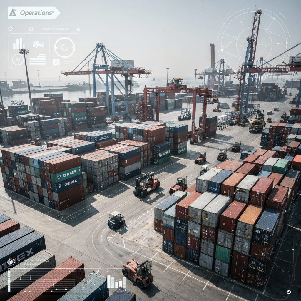 Real-time Container Terminal Yard Density Monitoring