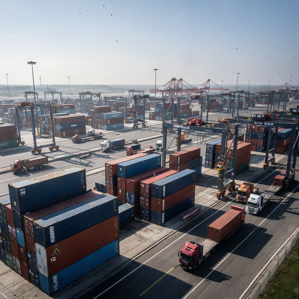 Terminal AI optimisation for inland container operations