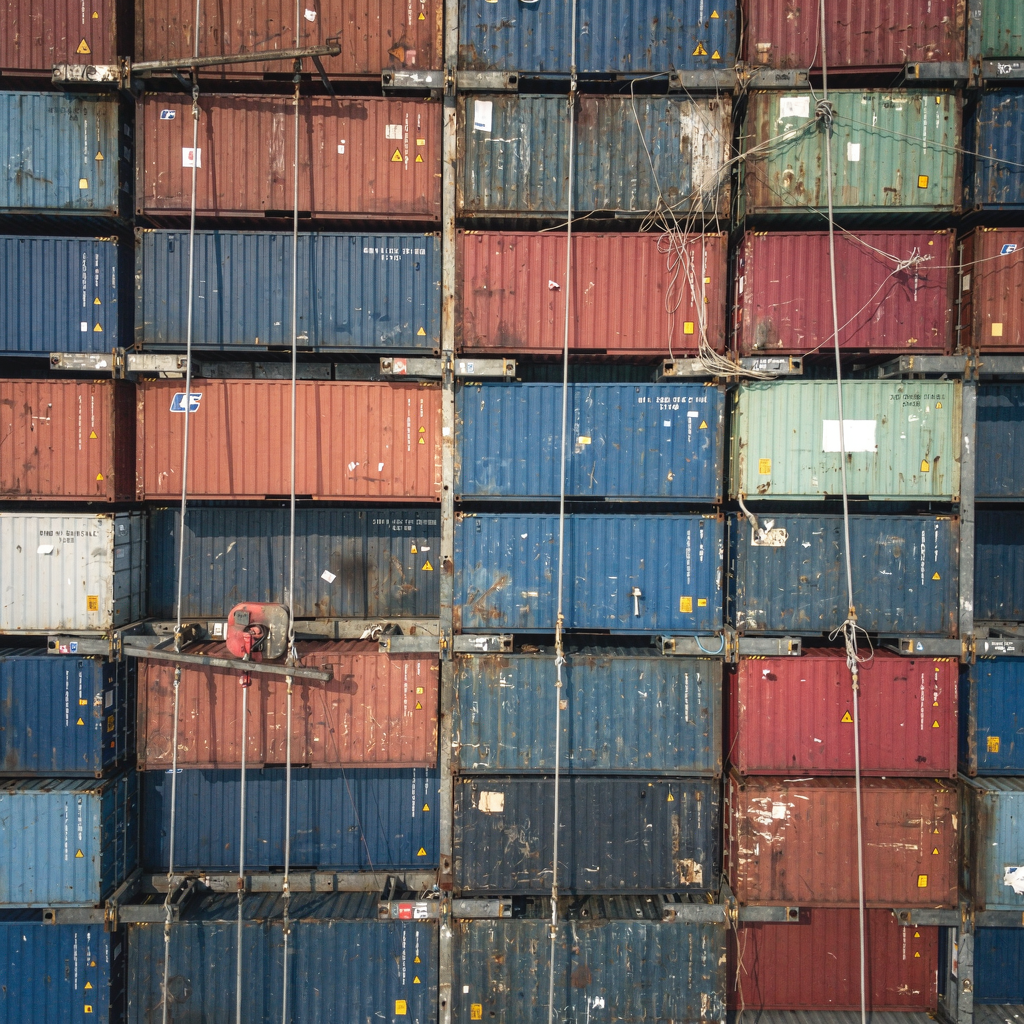 Container lashing plan and weight calculation