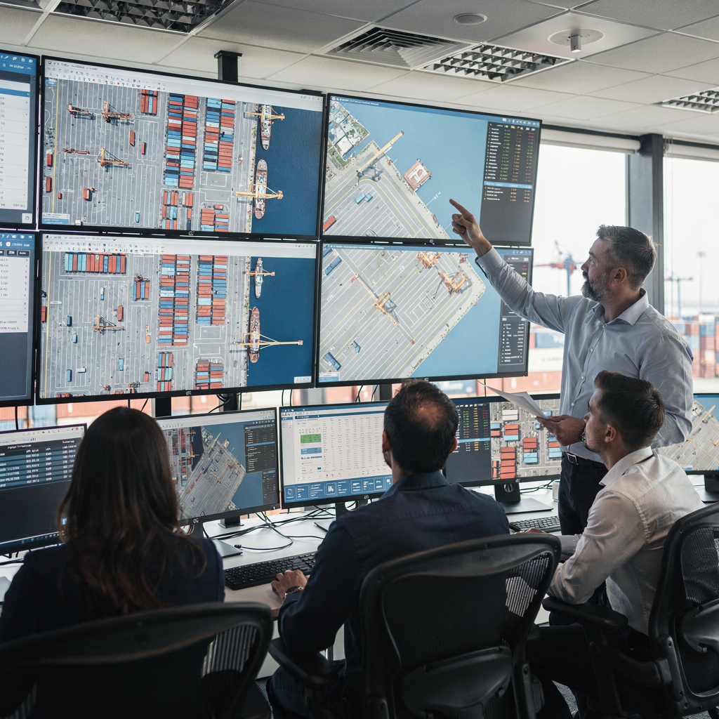 Terminal optimisation digital twin for ports