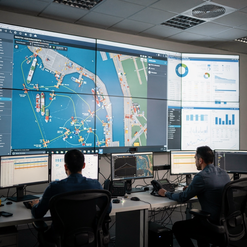 Port AI decision support for terminal operations