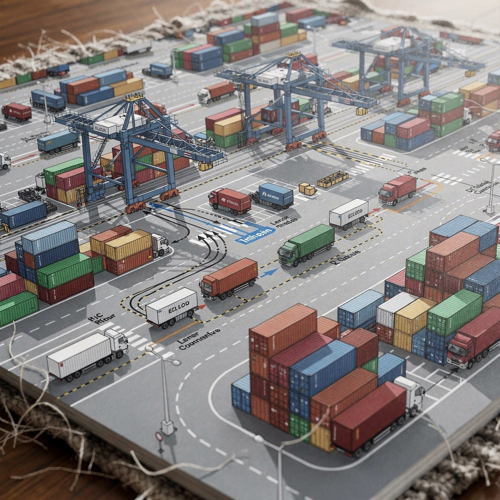 AnyLogic terminal simulation library overview