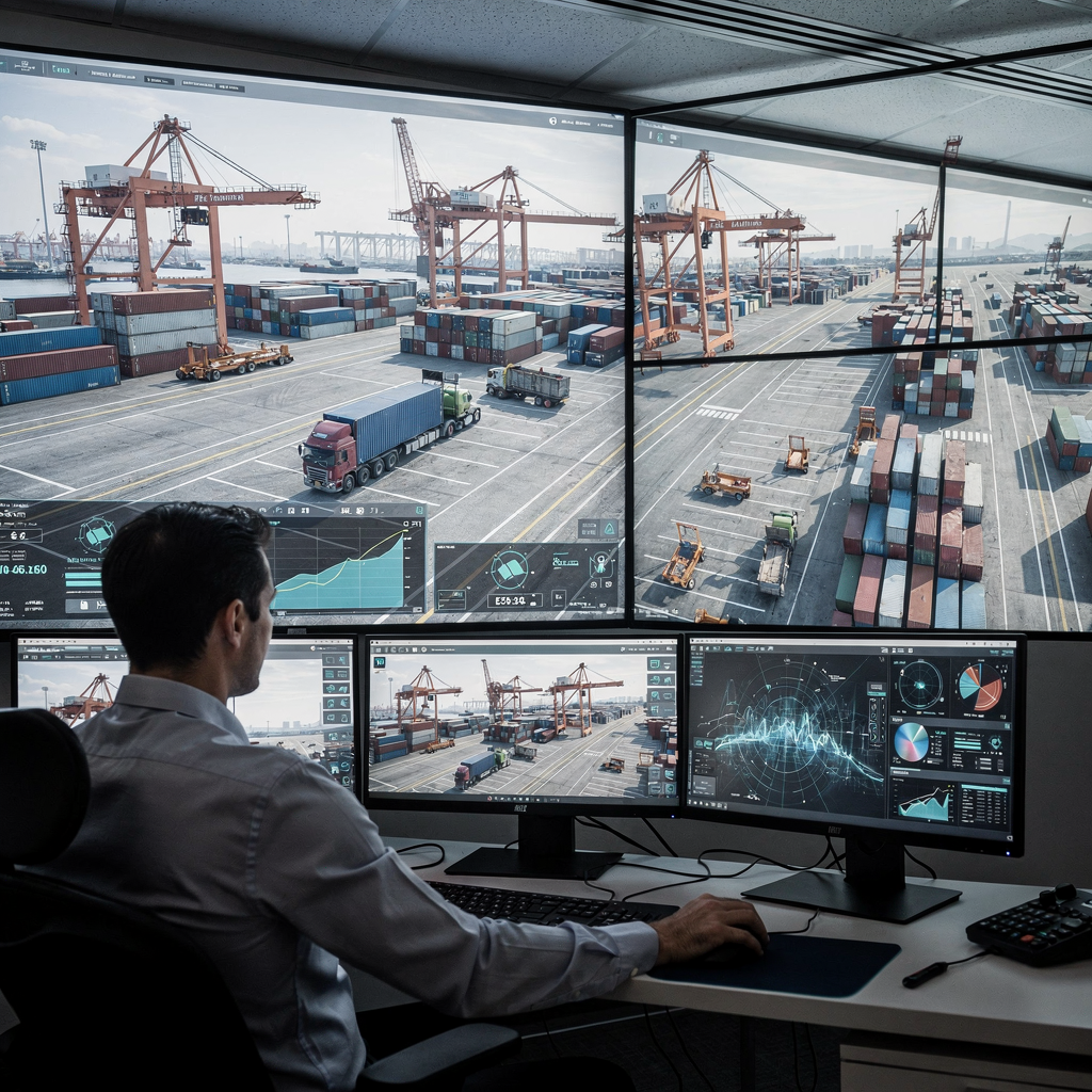 Container terminal simulation software for port operations