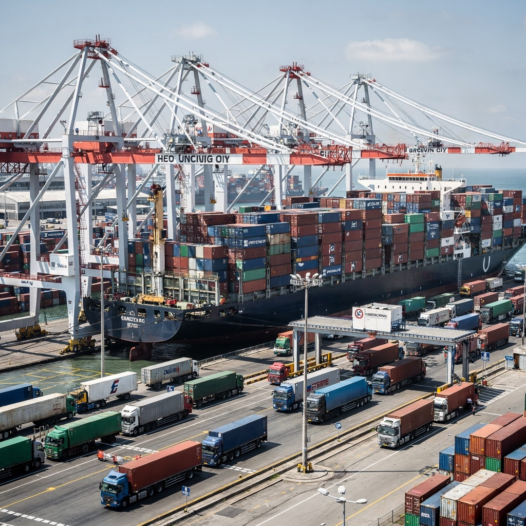 Optimize discharge sequence in container port terminal