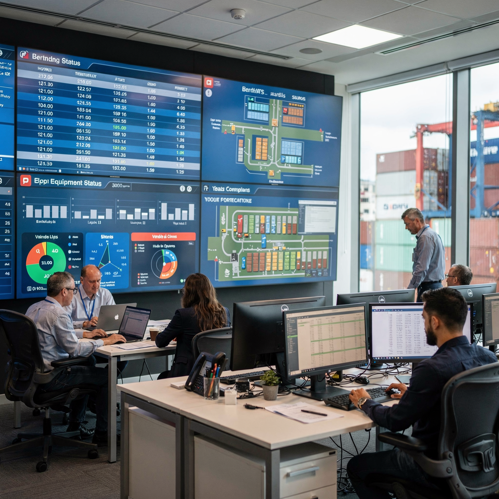 Reducing port stay time in container terminal operations